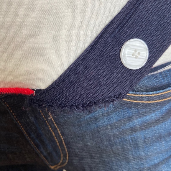 Anthropologie Moon River Red and Wht  Stripe top M - Picture 9 of 9